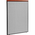 Interion By Global Industrial Interion Deluxe Office Partition Panel, 48-1/4inW x 61-1/2inH, Gray 277529GY